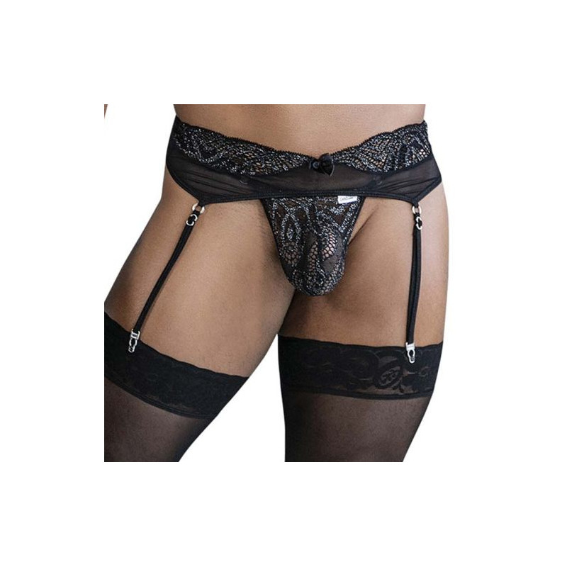 CandyMan String et Porte-jarretelles Heria Noir